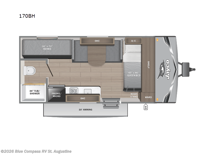 2025 Jayco Jay Flight SLX 170BH - New Travel Trailer For Sale by Blue Compass RV St. Augustine in St. Augustine, Florida