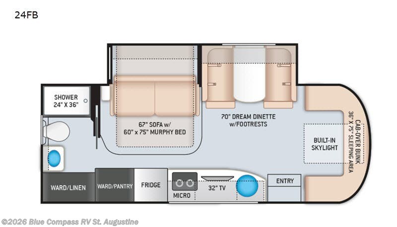 2021 Thor Motor Coach Tiburon Sprinter 24fb - Used Class C For Sale by Blue Compass RV St. Augustine in St. Augustine, Florida features Slideout
