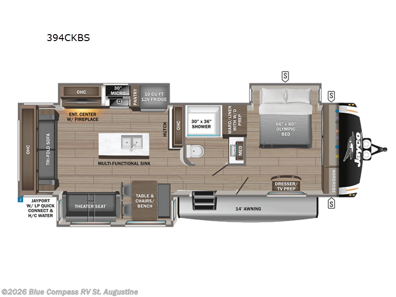 2026 Jayco Eagle HT 294CKBS - New Travel Trailer For Sale by Blue Compass RV St. Augustine in St. Augustine, Florida features Slideout