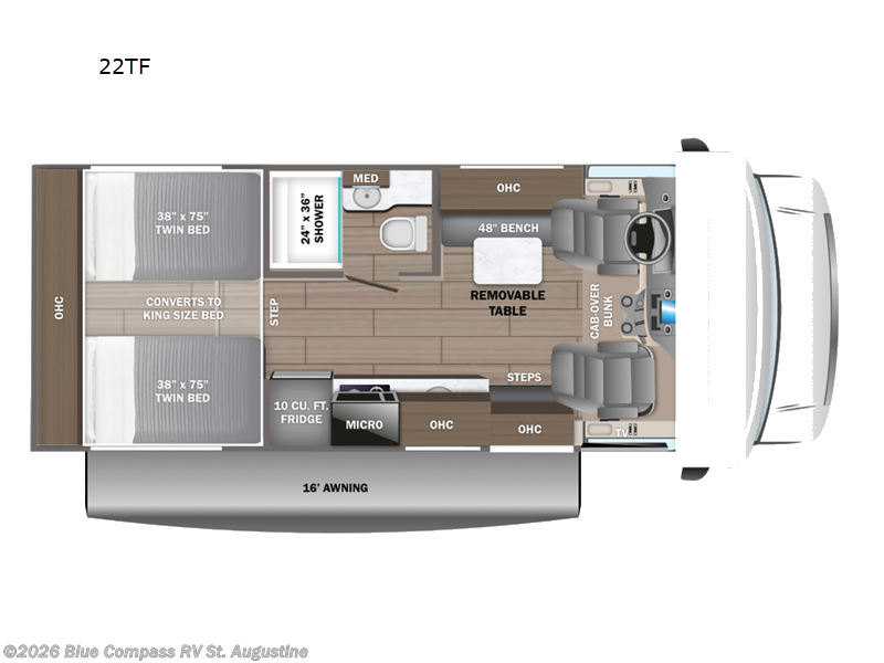 2025 Jayco Redhawk SE 22TF - New Class C For Sale by Blue Compass RV St. Augustine in St. Augustine, Florida