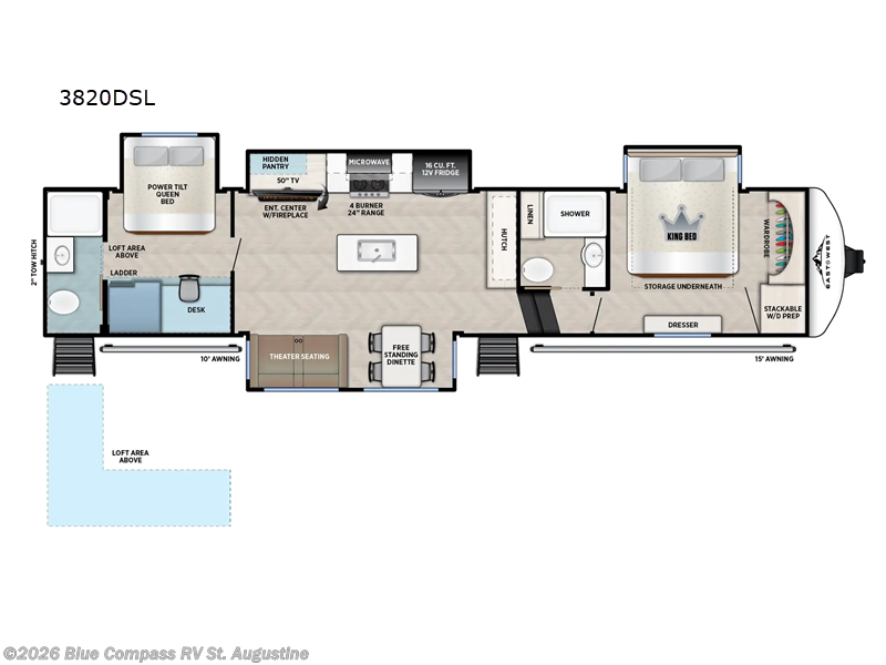 2026 East to West Blackthorn 3820DSL - New Fifth Wheel For Sale by Blue Compass RV St. Augustine in St. Augustine, Florida features Slideout