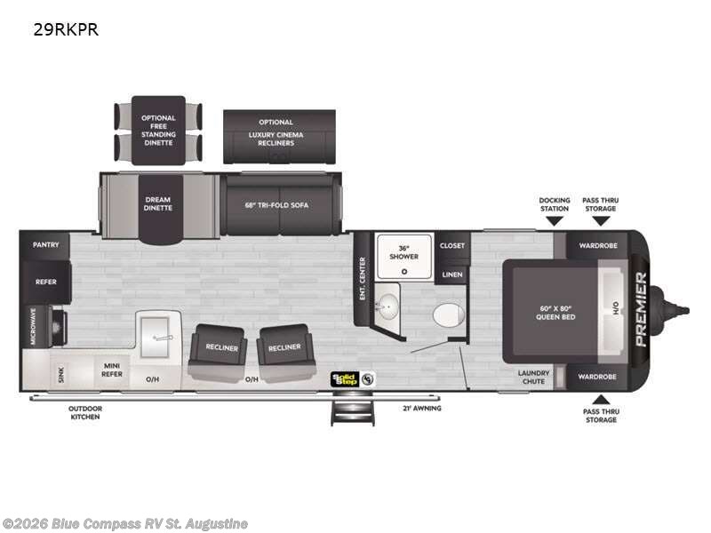 2021 Keystone Premier Ultra Lite 29RKPR - Used Travel Trailer For Sale by Blue Compass RV St. Augustine in St. Augustine, Florida features Slideout
