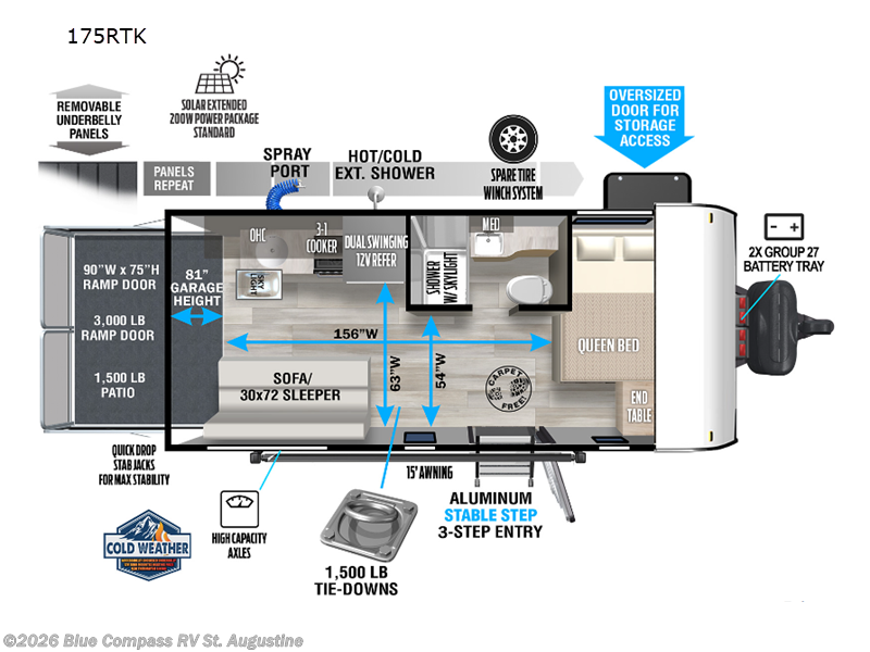 2023 Forest River Salem FSX 175rtk Salem - Used Travel Trailer For Sale by Blue Compass RV St. Augustine in St. Augustine, Florida
