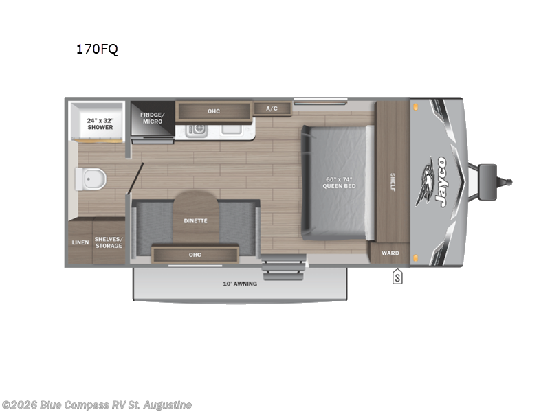 2025 Jayco Jay Flight SLX 170FQ - Used Travel Trailer For Sale by Blue Compass RV St. Augustine in St. Augustine, Florida