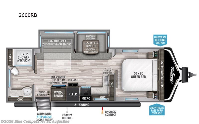 2020 Grand Design Imagine 2600RB - Used Travel Trailer For Sale by Blue Compass RV St. Augustine in St. Augustine, Florida features Slideout