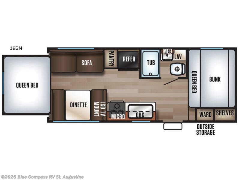 2018 Forest River Cherokee Grey Wolf 19SM - Used Travel Trailer For Sale by Blue Compass RV St. Augustine in St. Augustine, Florida features Slideout