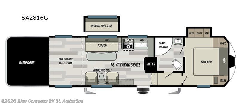 2020 Forest River Stealth SA2816G - Used Toy Hauler For Sale by Blue Compass RV St. Augustine in St. Augustine, Florida features Slideout