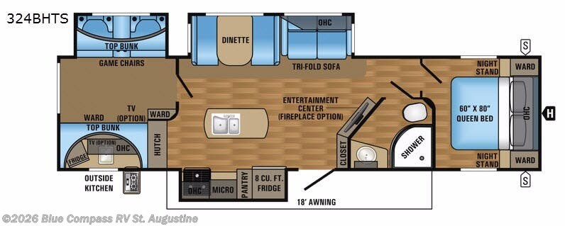 2017 Jayco Eagle 314BHDS - Used Travel Trailer For Sale by Blue Compass RV St. Augustine in St. Augustine, Florida features Slideout