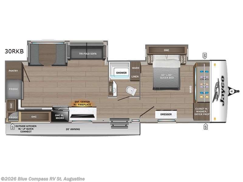 2026 Jayco Jay Feather 30RKB - New Travel Trailer For Sale by Blue Compass RV St. Augustine in St. Augustine, Florida features Slideout