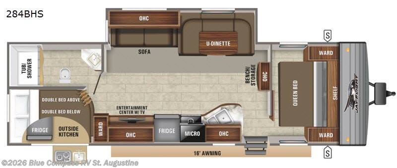2020 Jayco Jay Flight 284BHS - Used Travel Trailer For Sale by Blue Compass RV St. Augustine in St. Augustine, Florida features Slideout