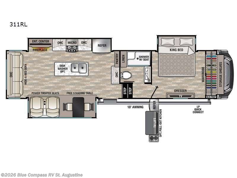 2021 Forest River Cedar Creek 311RL - Used Fifth Wheel For Sale by Blue Compass RV St. Augustine in St. Augustine, Florida features Slideout