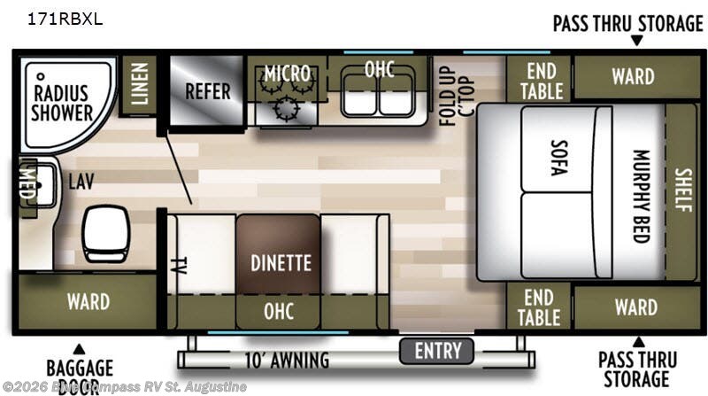 2019 Forest River Wildwood X-Lite 171RBXL - Used Travel Trailer For Sale by Blue Compass RV St. Augustine in St. Augustine, Florida