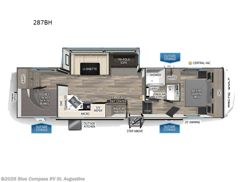 2025 Forest River Cherokee Arctic Wolf 287BH - Used Fifth Wheel For Sale by Blue Compass RV St. Augustine in St. Augustine, Florida features Slideout