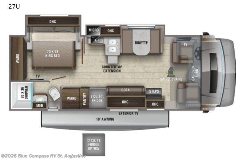 2021 Entegra Coach Esteem 27U - Used Class C For Sale by Blue Compass RV St. Augustine in St. Augustine, Florida features Slideout
