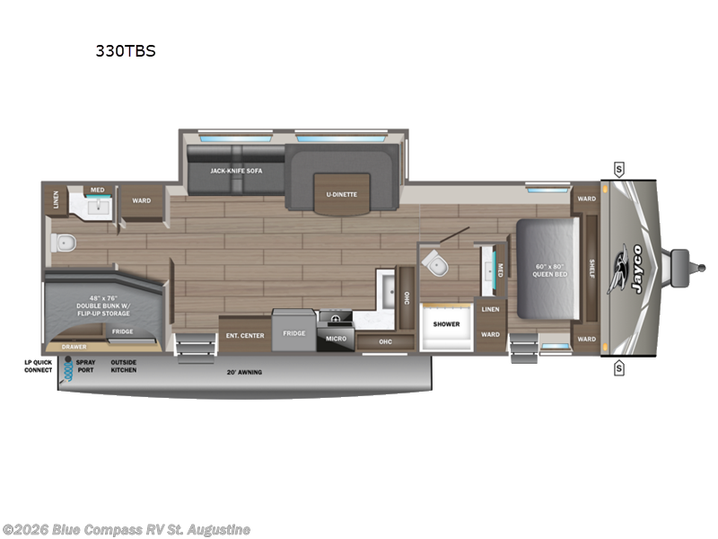 2027 Jayco Jay Flight 330TBS - New Travel Trailer For Sale by Blue Compass RV St. Augustine in St. Augustine, Florida features Slideout