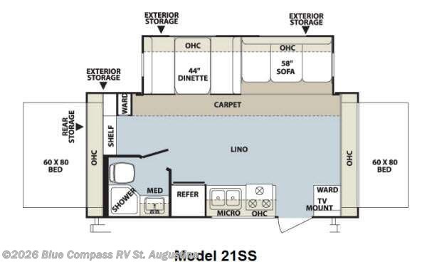 2012 Forest River Shamrock 21SS - Used Travel Trailer For Sale by Blue Compass RV St. Augustine in St. Augustine, Florida features Slideout