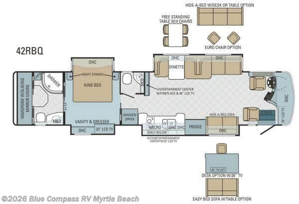 2013 Entegra Coach Anthem 42RBQ - Used Class A For Sale by Blue Compass RV Myrtle Beach in Myrtle Beach, South Carolina features Slideout