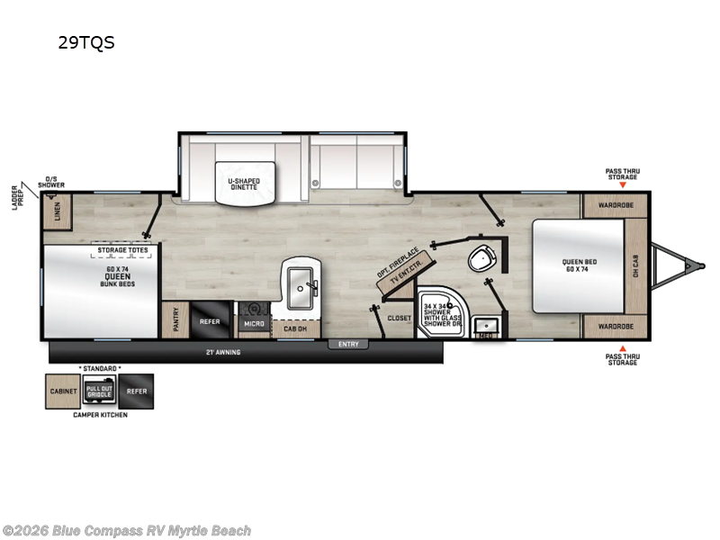 2026 Forest River Aurora 29TQS - New Travel Trailer For Sale by Blue Compass RV Myrtle Beach in Myrtle Beach, South Carolina features Slideout