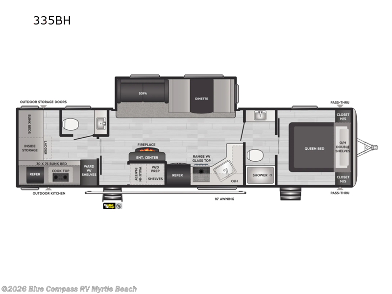 2022 Keystone Springdale 335BH - Used Travel Trailer For Sale by Blue Compass RV Myrtle Beach in Myrtle Beach, South Carolina features Slideout