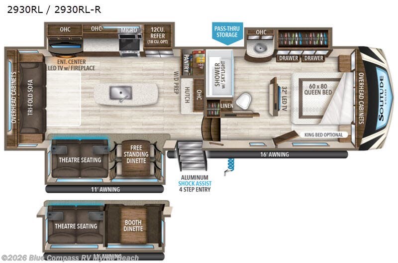 2020 Grand Design Solitude 2930RL-R - Used Fifth Wheel For Sale by Blue Compass RV Myrtle Beach in Myrtle Beach, South Carolina features Slideout