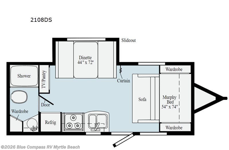 2020 Winnebago Micro Minnie 2108DS - Used Travel Trailer For Sale by Blue Compass RV Myrtle Beach in Myrtle Beach, South Carolina features Slideout
