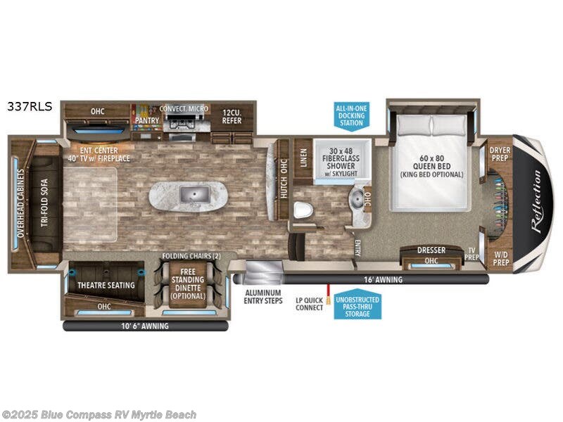 2019 Grand Design Reflection 377RLS - Used Fifth Wheel For Sale by Blue Compass RV Myrtle Beach in Myrtle Beach, South Carolina features Slideout
