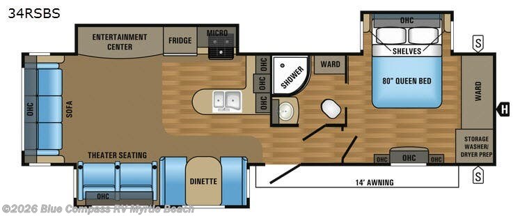 2017 Jayco Jay Flight 34RSBS - Used Travel Trailer For Sale by Blue Compass RV Myrtle Beach in Myrtle Beach, South Carolina features Slideout