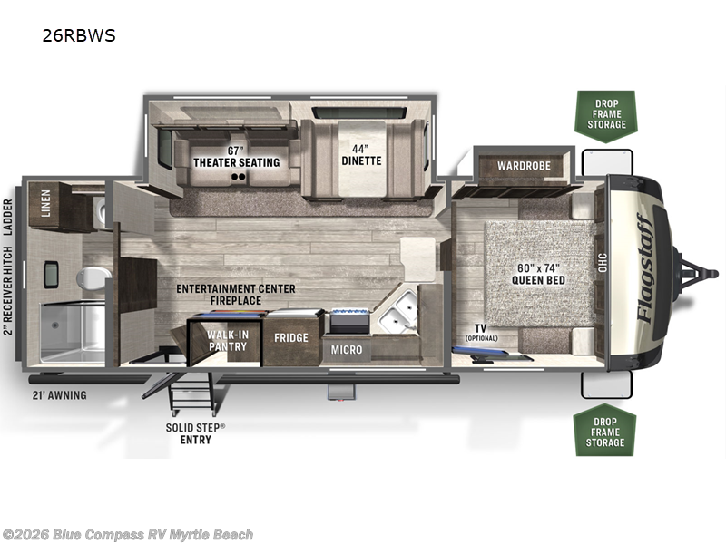 2023 Forest River Flagstaff Super Lite 26rbws - Used Travel Trailer For Sale by Blue Compass RV Myrtle Beach in Myrtle Beach, South Carolina features Slideout
