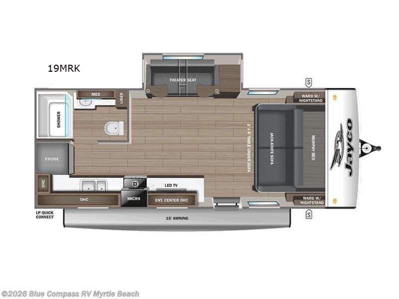 2026 Jayco Jay Feather 19MRK - New Travel Trailer For Sale by Blue Compass RV Myrtle Beach in Myrtle Beach, South Carolina features Slideout