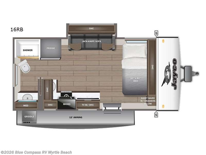 2026 Jayco Jay Feather Air 16RB - New Travel Trailer For Sale by Blue Compass RV Myrtle Beach in Myrtle Beach, South Carolina features Slideout