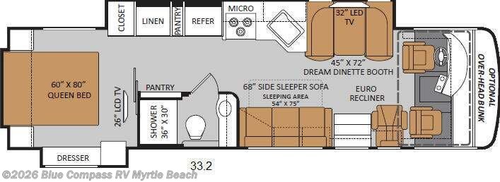 2013 Thor Motor Coach Palazzo 33.2 - Used Class A For Sale by Blue Compass RV Myrtle Beach in Myrtle Beach, South Carolina features Slideout