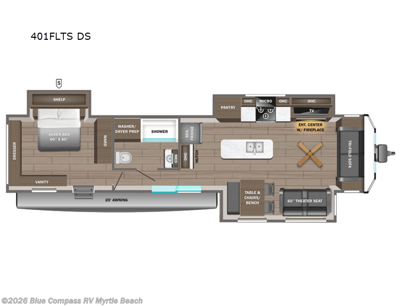 2026 Jayco Jay Flight Bungalow 401FLTS DS - New Travel Trailer For Sale by Blue Compass RV Myrtle Beach in Myrtle Beach, South Carolina features Slideout
