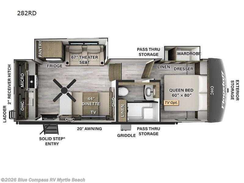 2024 Forest River Flagstaff Classic 282RD - Used Fifth Wheel For Sale by Blue Compass RV Myrtle Beach in Myrtle Beach, South Carolina features Slideout
