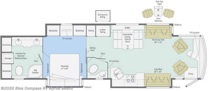 2012 Winnebago Tour 42J - Used Class A For Sale by Blue Compass RV Myrtle Beach in Myrtle Beach, South Carolina features Slideout