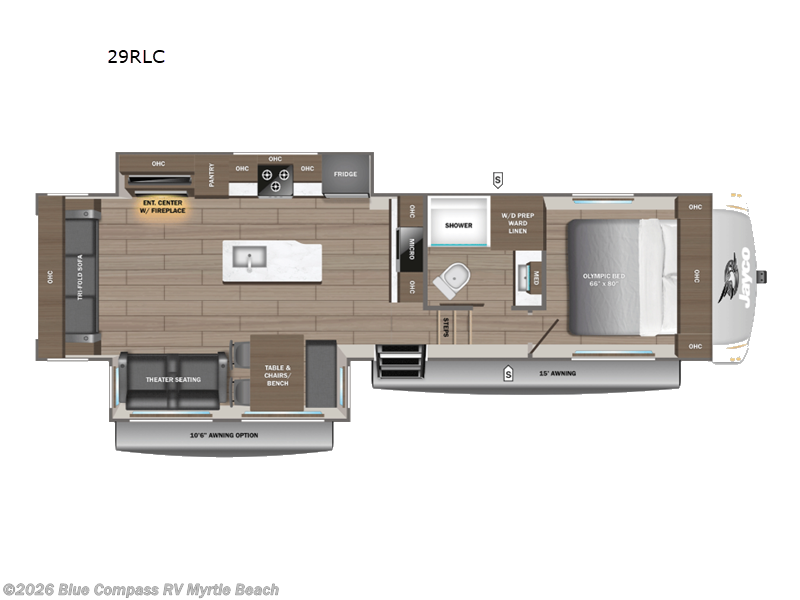 2027 Jayco Eagle 29RLC - New Fifth Wheel For Sale by Blue Compass RV Myrtle Beach in Myrtle Beach, South Carolina features Slideout