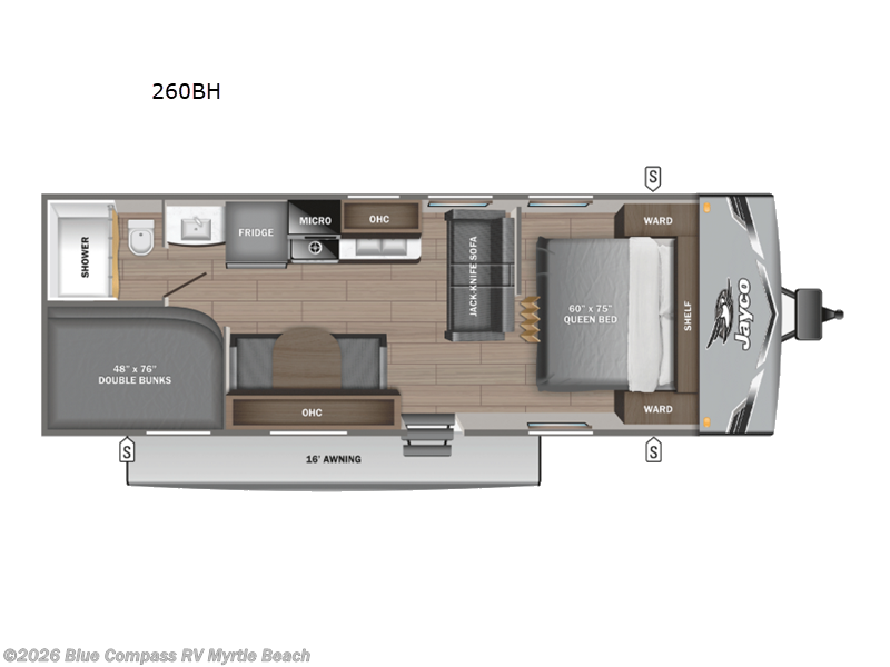 2026 Jayco Jay Flight SLX 260BH - New Travel Trailer For Sale by Blue Compass RV Myrtle Beach in Myrtle Beach, South Carolina