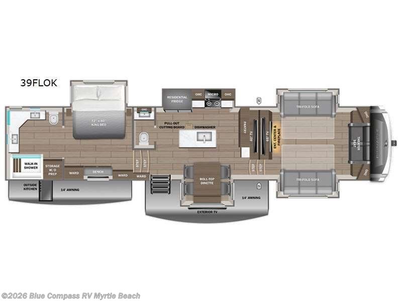 2027 Jayco Pinnacle 39FLOK - New Fifth Wheel For Sale by Blue Compass RV Myrtle Beach in Myrtle Beach, South Carolina features Slideout