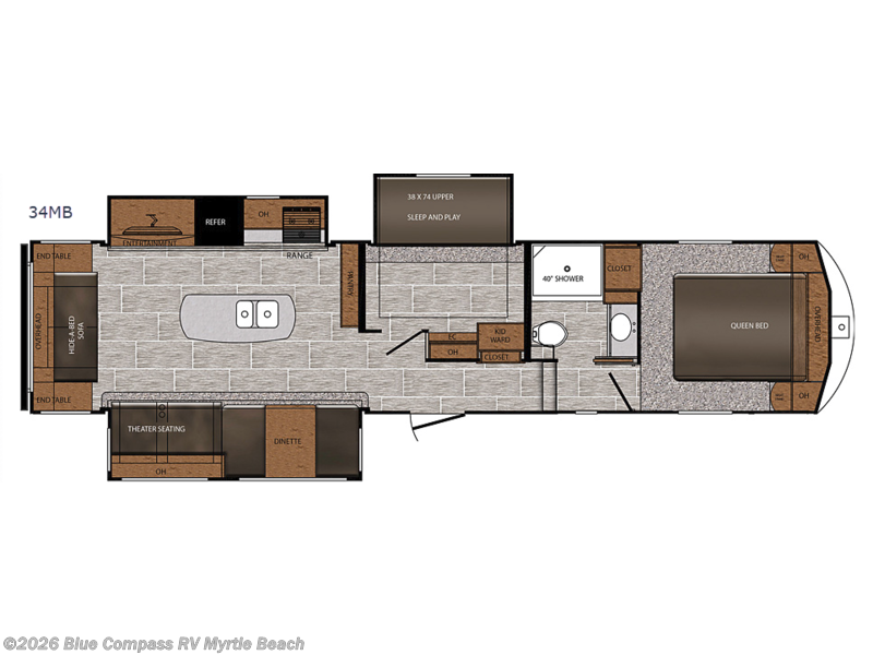 2018 Forest River Crusader 34MB - Used Fifth Wheel For Sale by Blue Compass RV Myrtle Beach in Myrtle Beach, South Carolina features Slideout