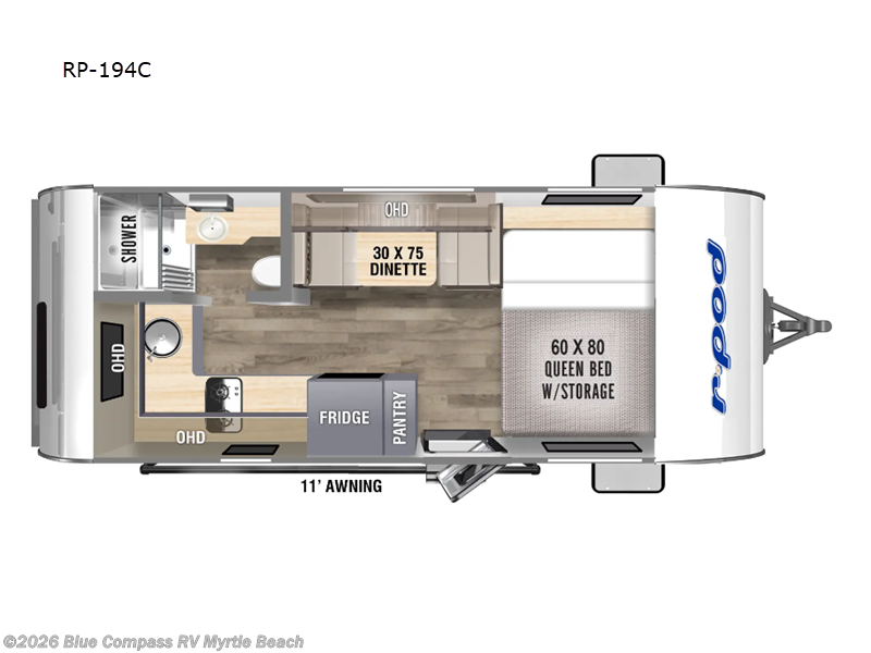 2024 Forest River R Pod RP-194C - Used Travel Trailer For Sale by Blue Compass RV Myrtle Beach in Myrtle Beach, South Carolina