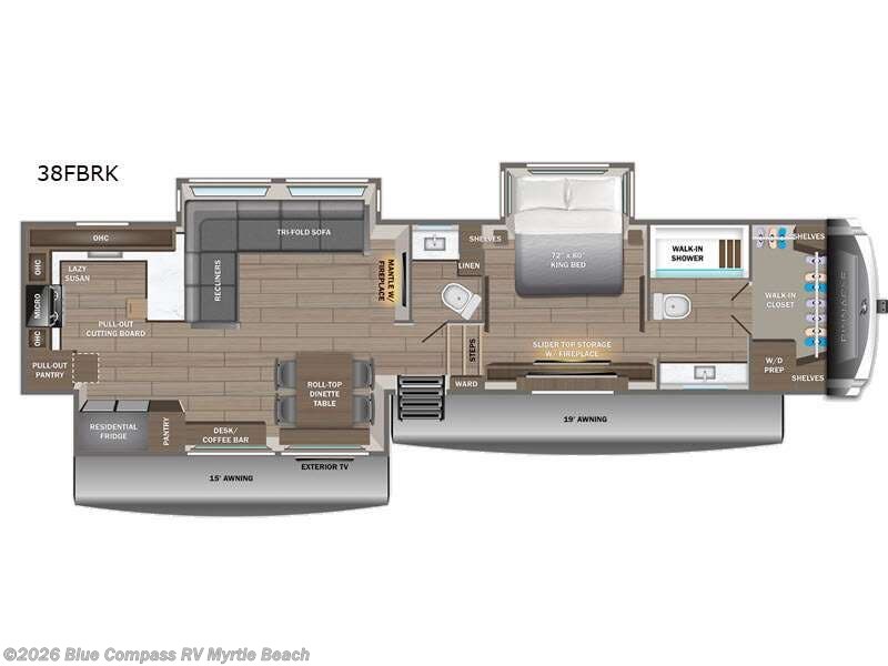 2027 Jayco Pinnacle 38FBRK - New Fifth Wheel For Sale by Blue Compass RV Myrtle Beach in Myrtle Beach, South Carolina features Slideout