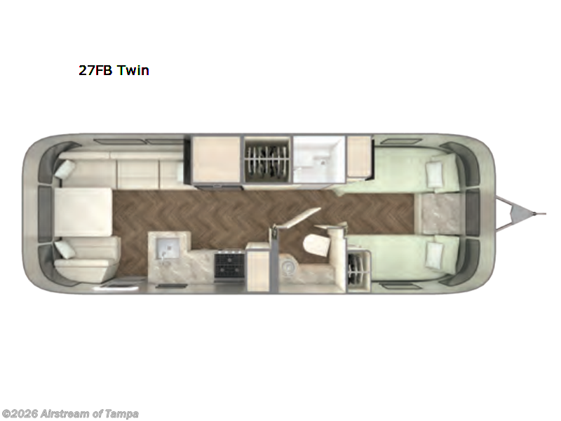 2026 Airstream International 27FB Twin - New Travel Trailer For Sale by Airstream of Tampa in Dover, Florida