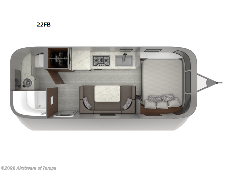 2026 Airstream Caravel 22FB - New Travel Trailer For Sale by Airstream of Tampa in Dover, Florida