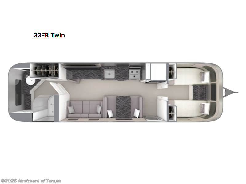 2024 Airstream Classic 33FB Twin - Used Travel Trailer For Sale by Airstream of Tampa in Dover, Florida