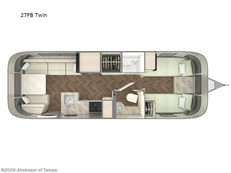 2026 Airstream International 27FB Twin - New Travel Trailer For Sale by Airstream of Tampa in Dover, Florida