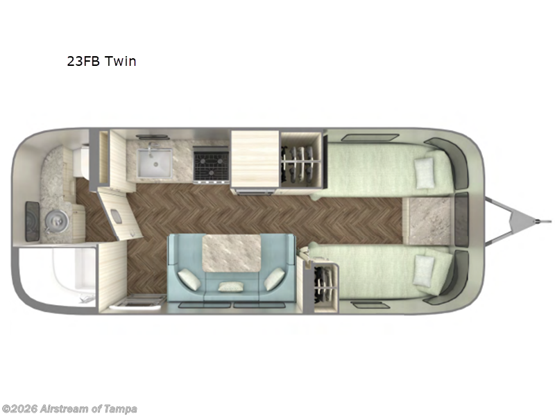 2026 Airstream International 23FB Twin - New Travel Trailer For Sale by Airstream of Tampa in Dover, Florida