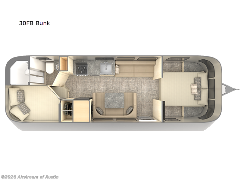 2026 Airstream Flying Cloud 30FB Bunk - New Travel Trailer For Sale by Airstream of Austin in Buda, Texas