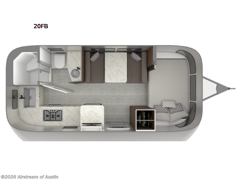 2026 Airstream Caravel 20FB - New Travel Trailer For Sale by Airstream of Austin in Buda, Texas