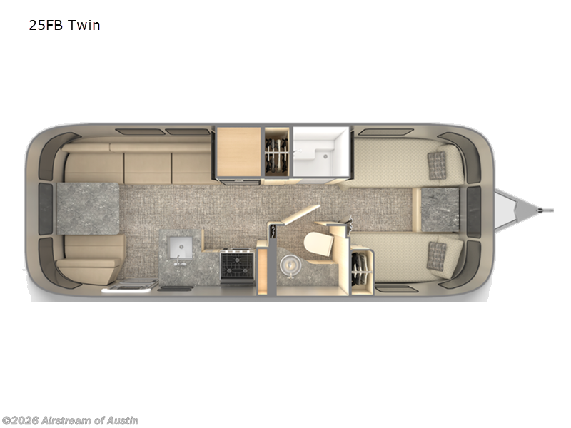 2026 Airstream Flying Cloud 25FB Twin - New Travel Trailer For Sale by Airstream of Austin in Buda, Texas