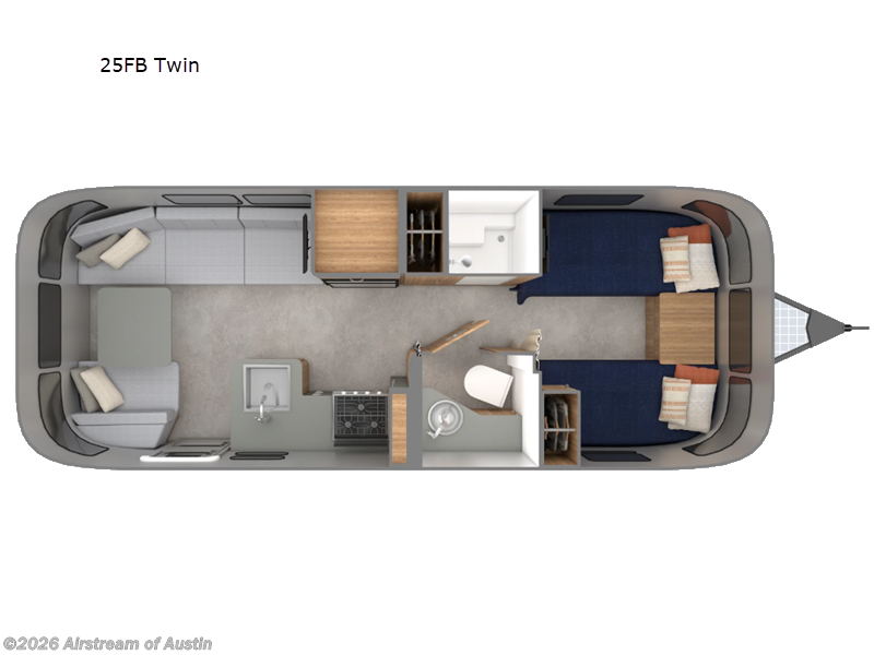2027 Airstream Trade Wind 25FB Twin - New Travel Trailer For Sale by Airstream of Austin in Buda, Texas