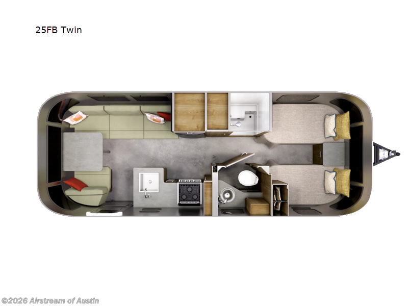 2027 Airstream Flying Cloud 25FB Twin - New Travel Trailer For Sale by Airstream of Austin in Buda, Texas